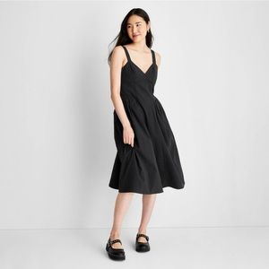 Fit & Flare Midi Dress in BLACK Future Collective w/ Reese Blutstein